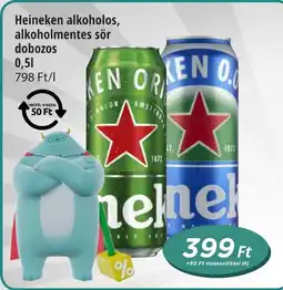 Real Heineken alkoholos, alkoholmentes sör dobozos ajánlat