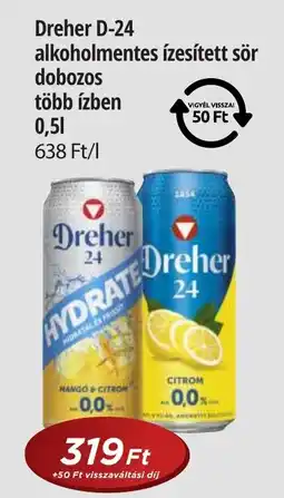 Real Dreher D-24 alkoholmentes ízesített sör ajánlat