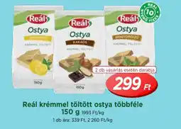 Real Reál krémmel töltött ostya többféle ajánlat