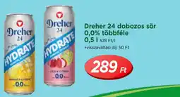 Real Dreher 24 dobozos sör 0,0% többféle ajánlat