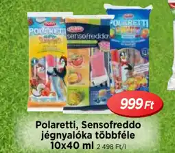 Real Polaretti, Sensofreddo jégnyalóka többféle ajánlat
