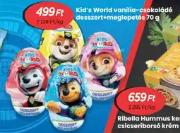 Real Kid's World vanília-csokoládé desszert+meglepetés ajánlat