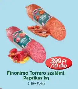 Real Finonimo Torrero szalámi, Paprikás kg ajánlat