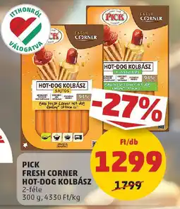 Coop Pick Fresh Corner hot-dog kolbász ajánlat