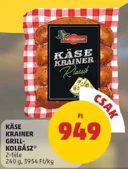 Coop Käse krainer grill-kolbász ajánlat