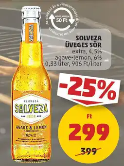 Solveza üveges sör