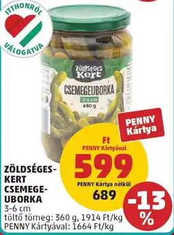 Zöldséges Kert csemegeuborka