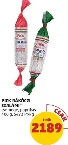 Coop Pick Rákóczi szalámi ajánlat