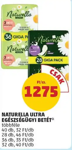 Coop Naturella Ultra egészségügyi betét ajánlat