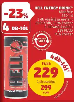 Coop Hell Energy drink ajánlat