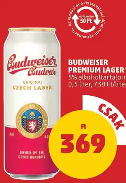 Coop Budweiser Premium lager ajánlat