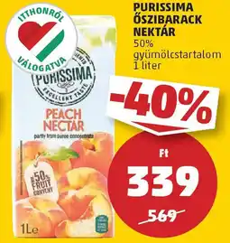 Coop Purissima őszibarack nektár ajánlat