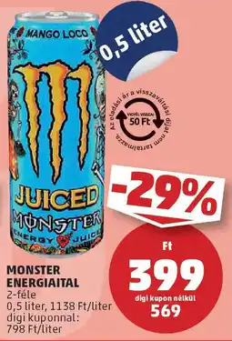 Coop Monster Energiaital ajánlat