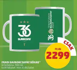 Fradi bajnokcsapat bögre