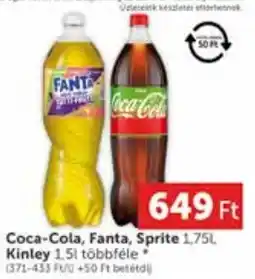 PRIVÁT Coca-Cola, Fanta, Sprite, Kinley ajánlat
