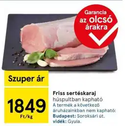Tesco Friss sertéskaraj ajánlat