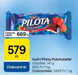 Tesco Győri Pilóta piskótatallér ajánlat