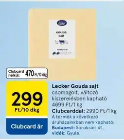 Tesco Lecker Gouda sajt ajánlat