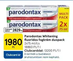 Tesco Parodontax Whitening fluoridos fogkrém duopack ajánlat