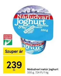 Tesco Nádudvari natúr joghurt ajánlat