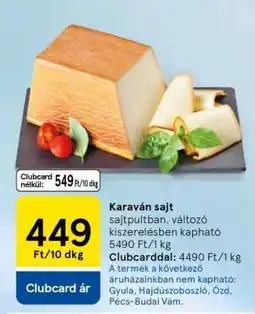 Tesco Karaván Sajt ajánlat