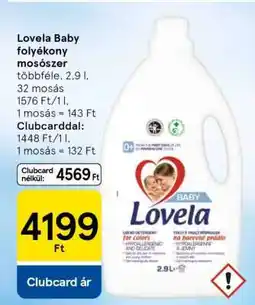 Tesco Lovela Baby folyékony mosószer ajánlat