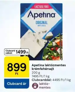 Tesco Apetina laktózmentes krémfehérsajt ajánlat