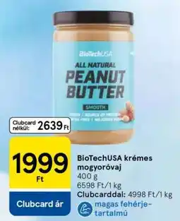 Tesco BioTechUSA krémes mogyoróvaj ajánlat