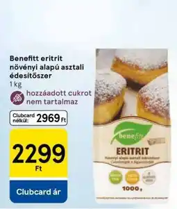 Tesco Benefitt eritrit növényi alapú asztali édesítőszer ajánlat