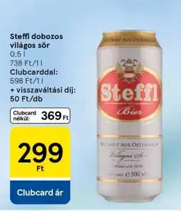 Tesco Steffl dobozos világos sör ajánlat