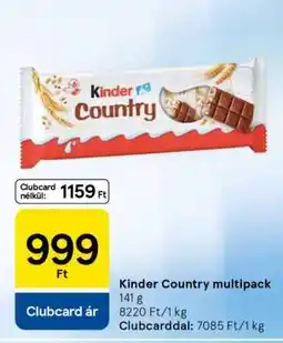 Tesco Kinder Country multipack ajánlat