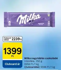 Tesco Milka nagytáblás csokoládé ajánlat