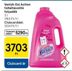 Tesco Vanish Oxi Action folteltávolító folyadék ajánlat