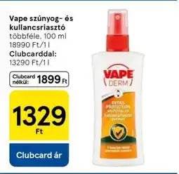 Tesco Vape szúnyog- és kullancsriasztó ajánlat