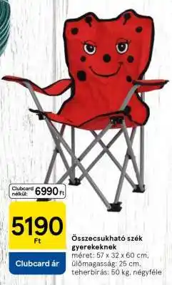Tesco Összecsukható szék gyerekeknek ajánlat