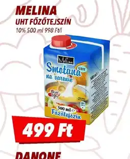CBA Melina UHT Főzőtejszín ajánlat