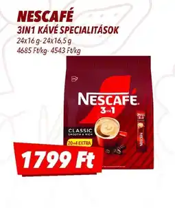 CBA Nescafé 3in1 kávé specialitások ajánlat