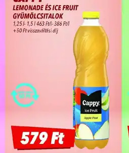 CBA Cappy Lemonade és Ice Fruit Gyümölcsitalok ajánlat