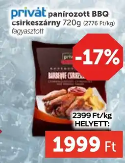 PRIVÁT Privȧt panírozott BBQ csirkeszárny ajánlat
