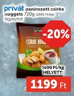 PRIVÁT Privȧt panírozott csirke nuggets ajánlat