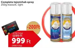 PRIVÁT Completa tejszínhab spray ajánlat