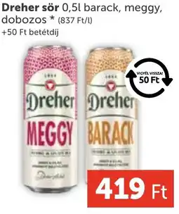 PRIVÁT Dreher sör ajánlat
