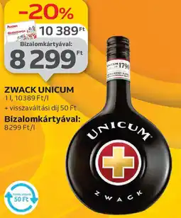 Auchan Zwack unicum ajánlat