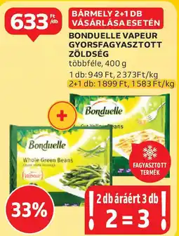 Auchan Bonduelle vapeur gyorsfagyasztott zöldség ajánlat
