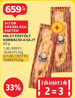 Milsy füstölt korbácska sajt