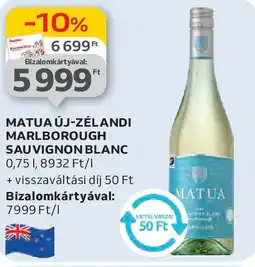 Auchan Matua új-zélandi marlborough sauvignon blanc ajánlat