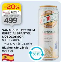 Auchan San miguel premium especial spanyol dobozos sör ajánlat