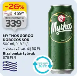 Auchan Mythos görög dobozos sör ajánlat