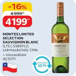 Auchan Montes limited selection sauvignon blanc ajánlat