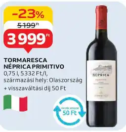 Auchan Tormaresca néprica primitivo ajánlat